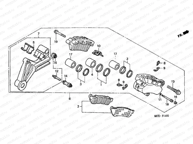 F-14 REAR BRAKE CALIPER