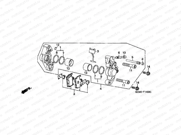 F-14 REAR BRAKE CALIPER
