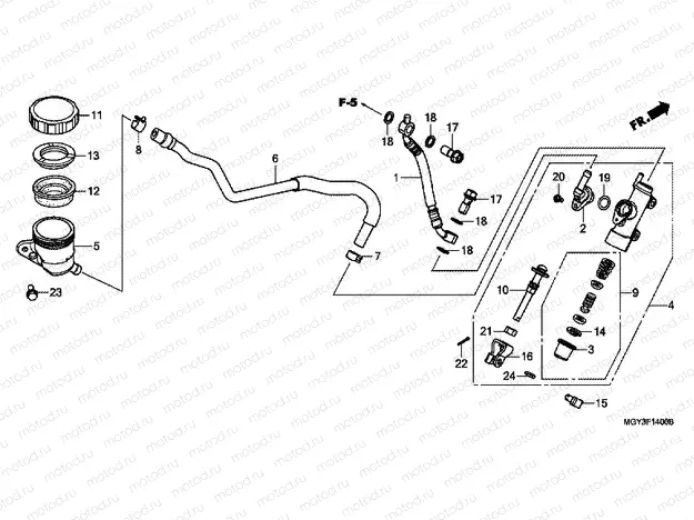 F-14 REAR MASTER CYLINDER