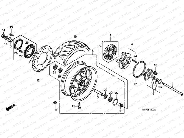 F-14 REAR WHEEL