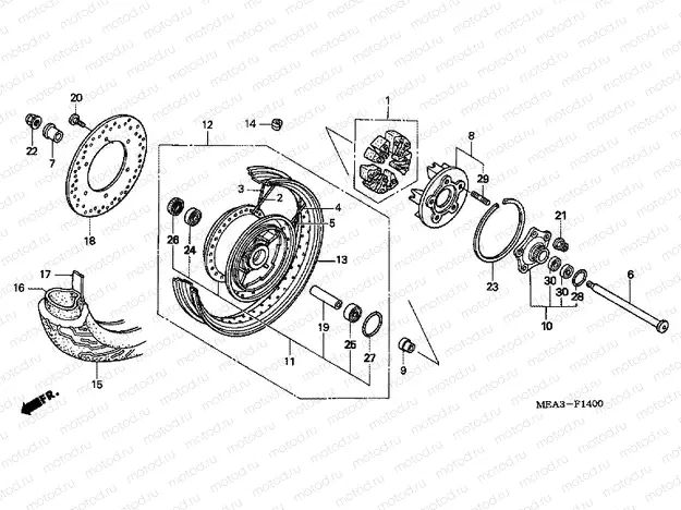 F-14 REAR WHEEL