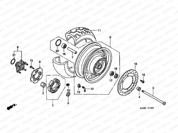 F-14 REAR WHEEL