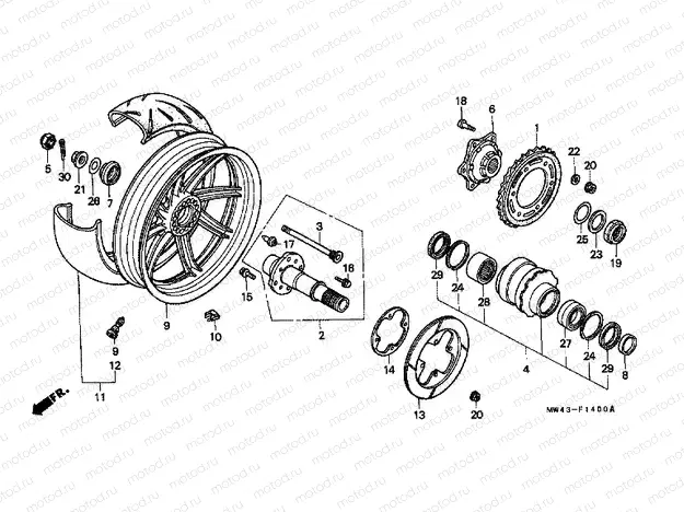 F-14 REAR WHEEL