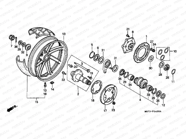 F-14 REAR WHEEL