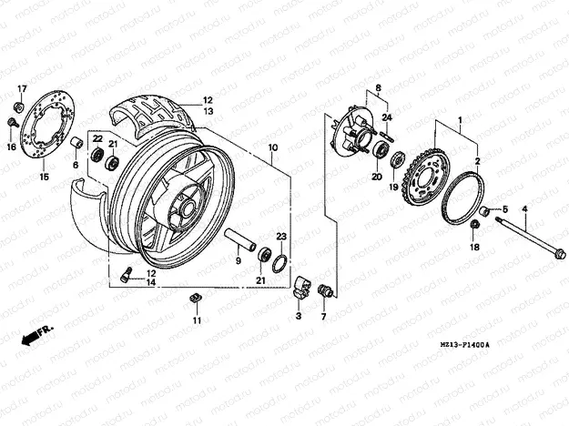 F-14 REAR WHEEL