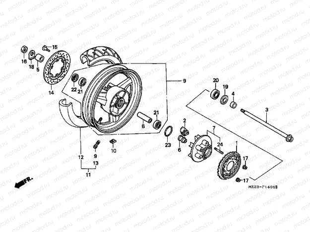 F-14 REAR WHEEL