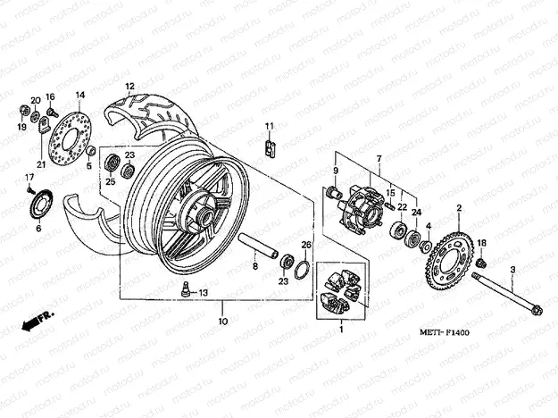 F-14 REAR WHEEL