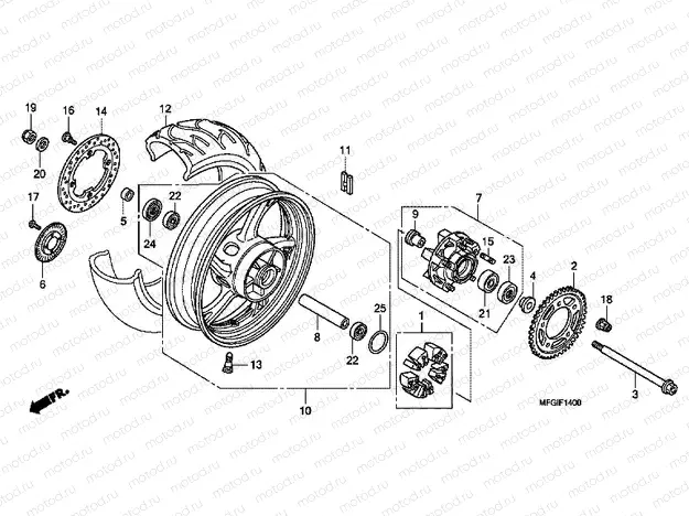 F-14 REAR WHEEL