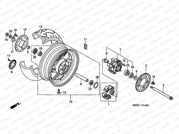 F-14 REAR WHEEL