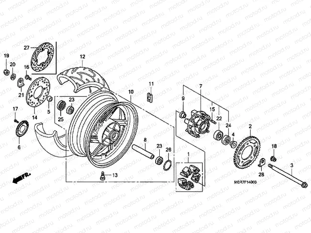 F-14 REAR WHEEL