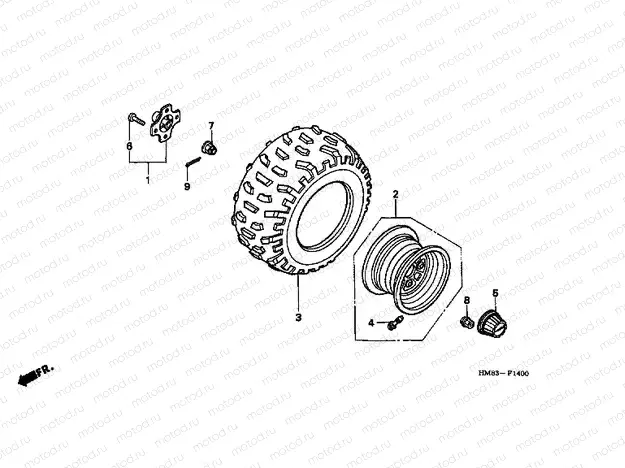 F-14 REAR WHEEL