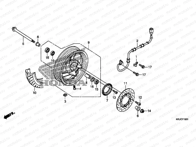F-15-1 FRONT WHEEL (FES125A)