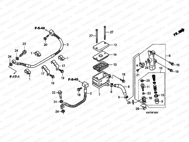 F-15-1 REAR MASTER CYLINDER (XRE300A)