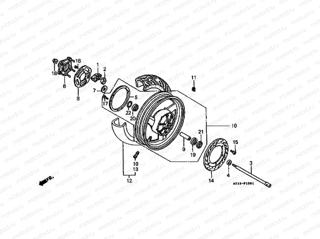 F-15-1 REAR WHEEL