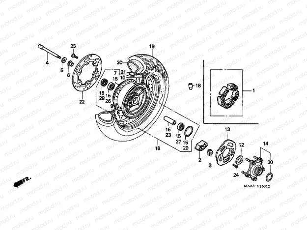 F-15-1 REAR WHEEL (VT1100C2)