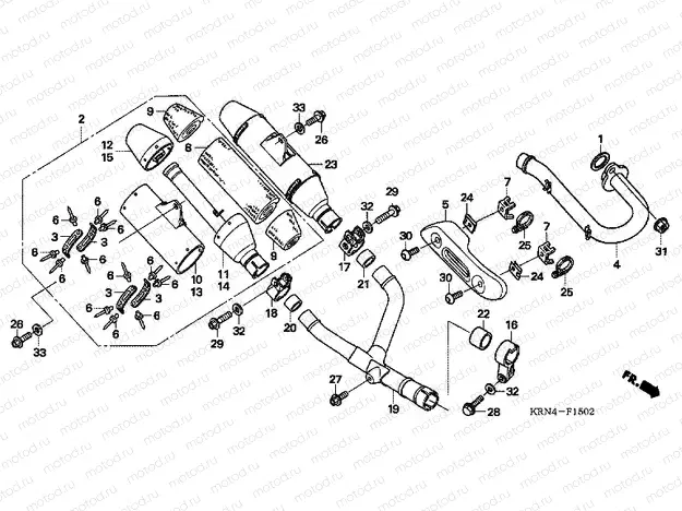 F-15-2 EXHAUST DRUM (CRF250R6)