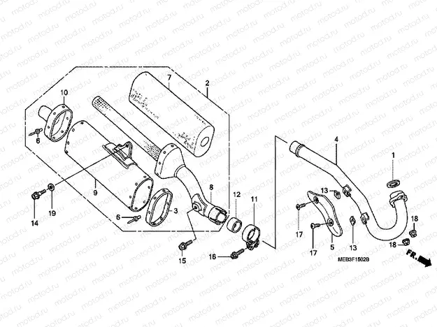 F-15-2 EXHAUST DRUM (CRF450R3-CM)