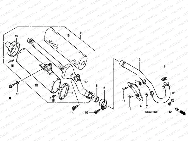 F-15 EXHAUST DRUM (CRF450R2-CM)