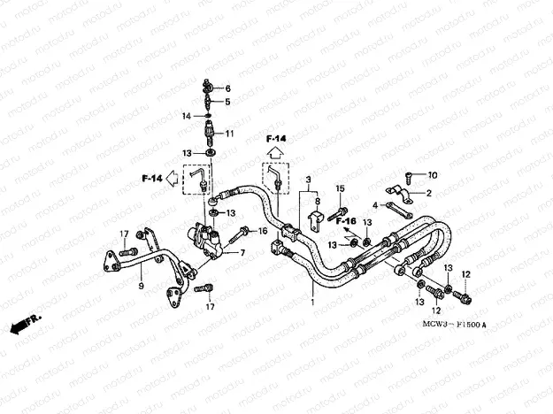 F-15 REAR BRAKE HOSE (VFR800)