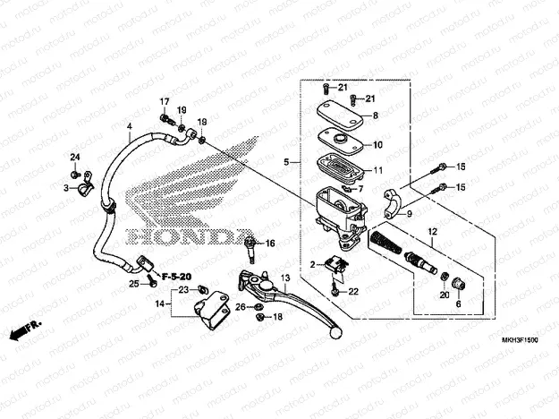 F-15 REAR BRAKE MASTER CYLINDER