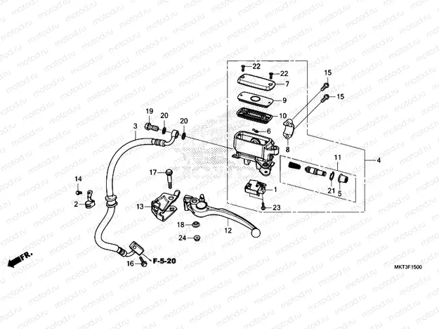 F-15 REAR BRAKE MASTER CYLINDER