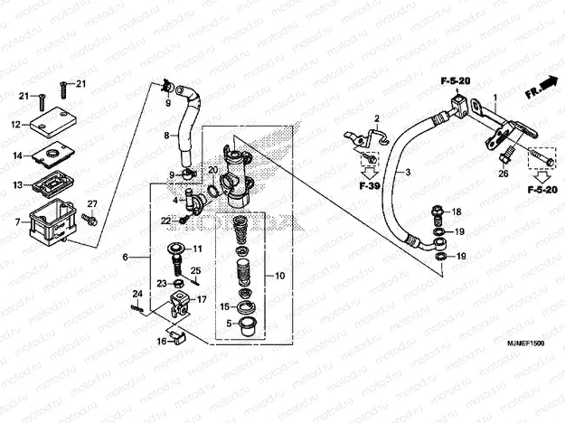 F-15 REAR BRAKE MASTER CYLINDER
