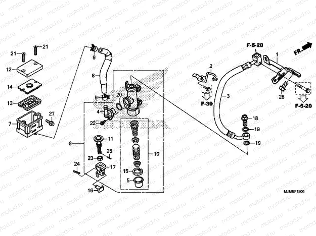 F-15 REAR BRAKE MASTER CYLINDER