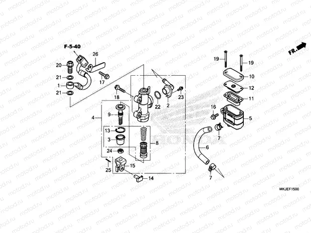 F-15 REAR BRAKE MASTER CYLINDER