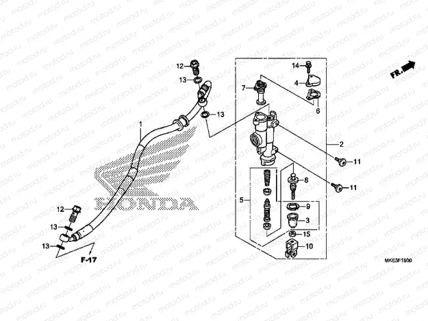 F-15 REAR BRAKE MASTER CYLINDER