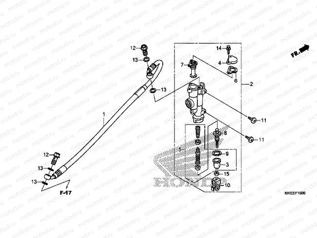 F-15 REAR BRAKE MASTER CYLINDER