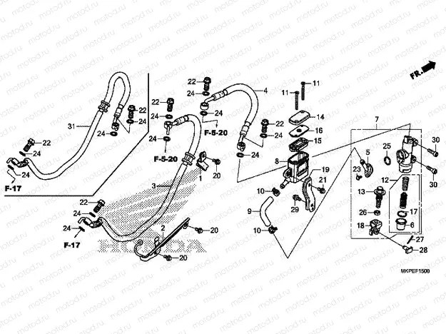 F-15 REAR BRAKE MASTER CYLINDER