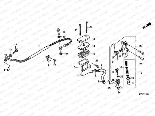 F-15 REAR BRAKE MASTER CYLINDER (CBR250R)