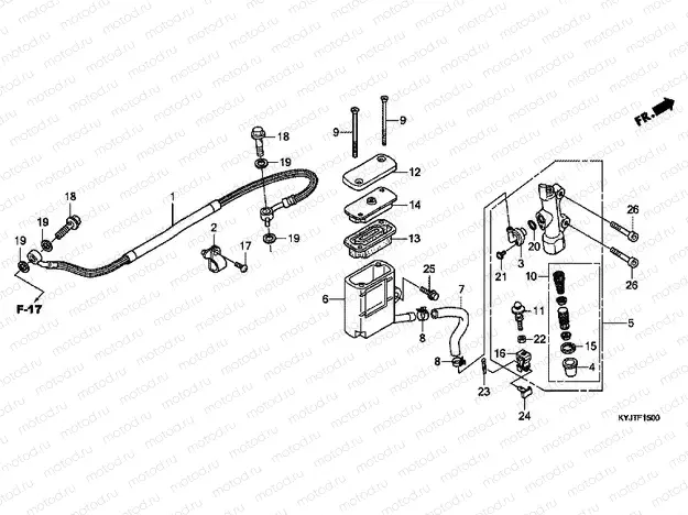 F-15 REAR BRAKE MASTERCYLINDER (CBR250R)