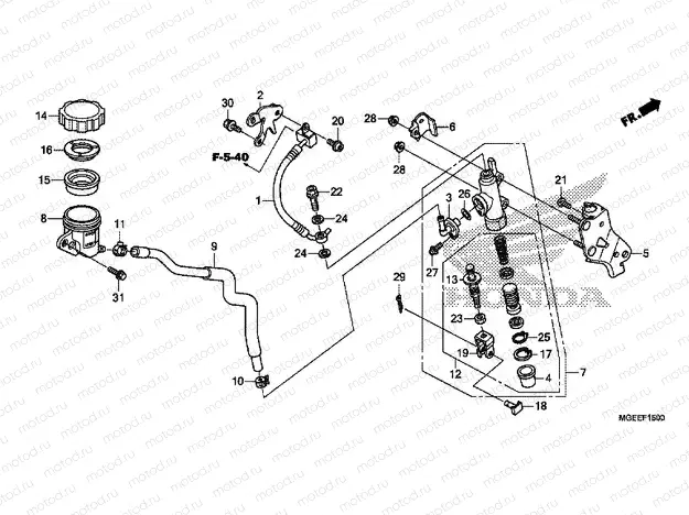F-15 REAR MASTER CYLINDER