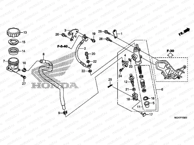 F-15 REAR MASTER CYLINDER