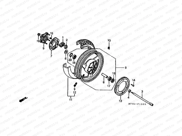 F-15 REAR WHEEL