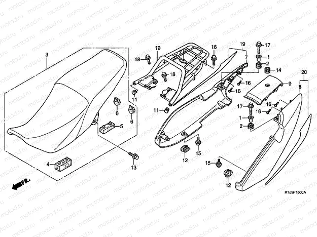 F-15 SEAT / REAR ENGINE HOUSING (CGR125SH5, B)