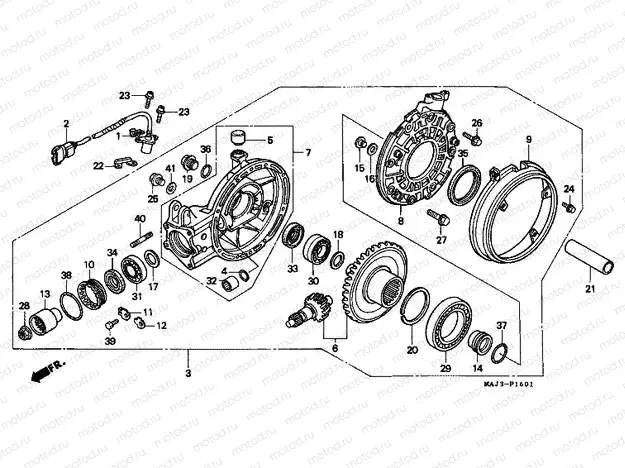 F-16-1 MAIN TRANSMISSION DRIVE GEAR (ST1100A)