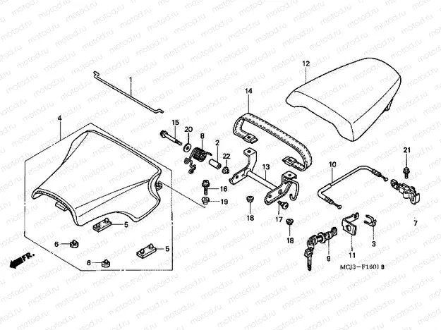 F-16-1 SEAT (CBR900RR2,3)