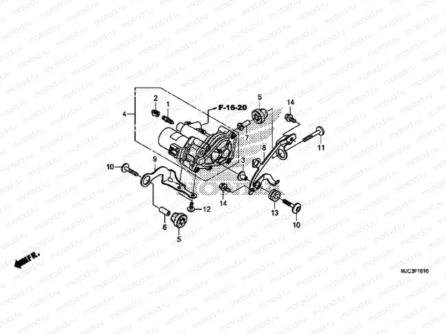F-16-10 REAR POWER SUPPLY (CBR600RA)