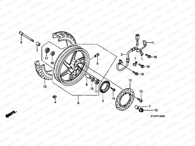 F-16 FRONT WHEEL
