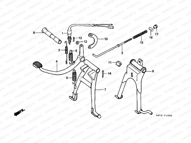 F-16 MAIN SHELF / BRAKE PEDAL