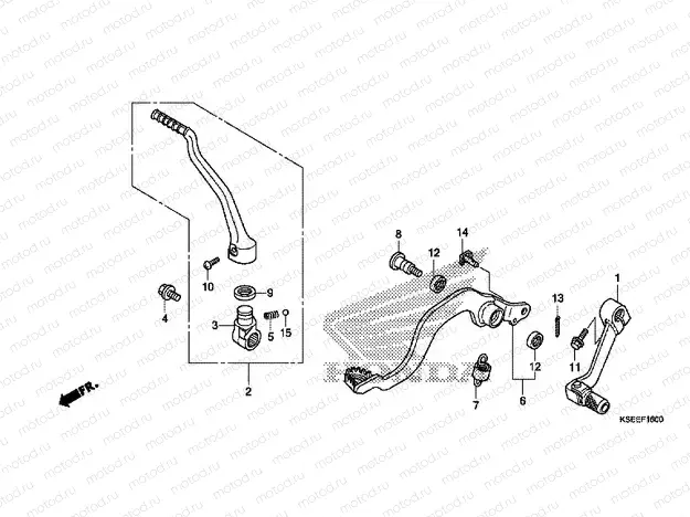 F-16 PEDAL / PUSHING ARM LEVER