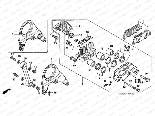 F-16 REAR BRAKE CALIPER