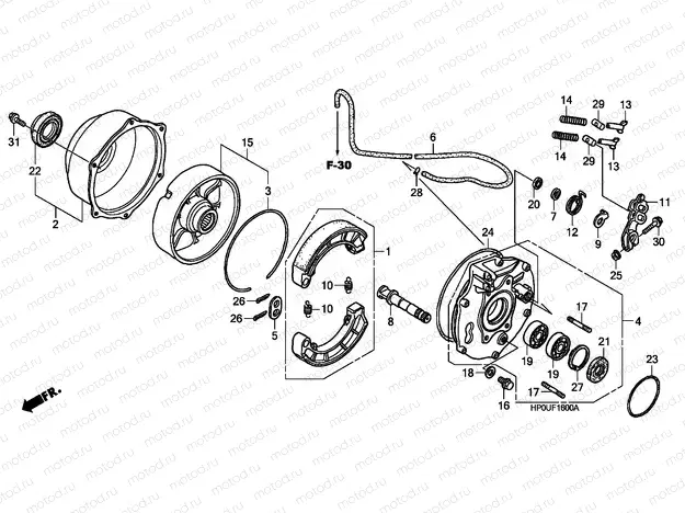 F-16 REAR BRAKE PANEL