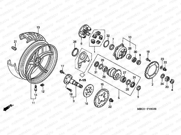 F-16 REAR WHEEL