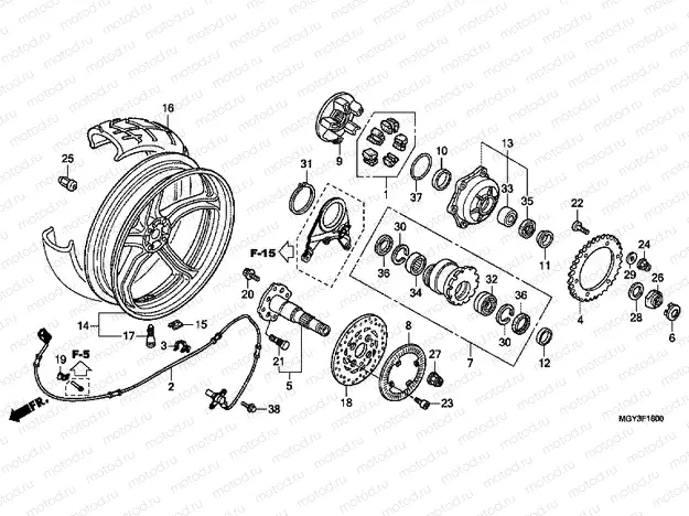 F-16 REAR WHEEL
