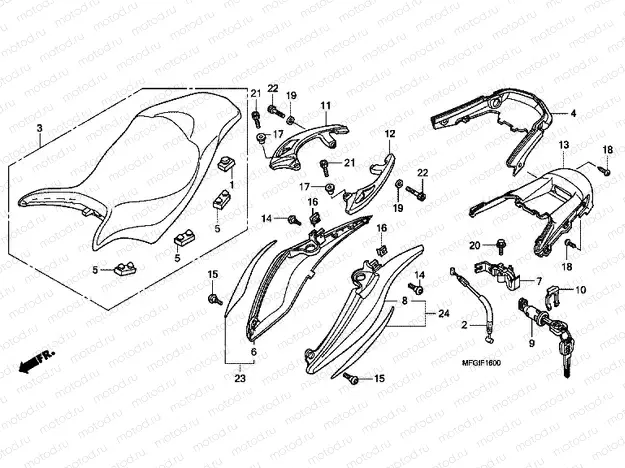 F-16 SEAT / REAR ENGINE HOUSING (1)