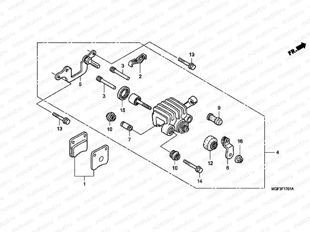 F-17-1 PARKING BRAKE CALIPER