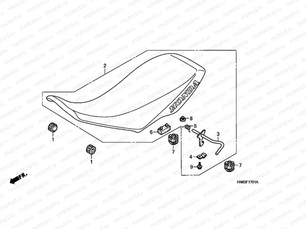 F-17-1 SEAT (TRX250EX6/7/8)